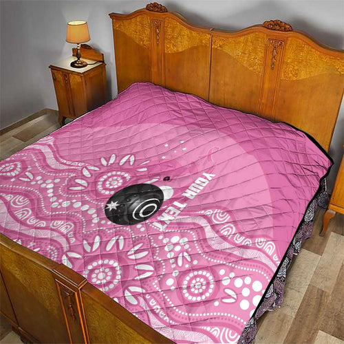 Custom Bowls Australia Breast Cancer Quilt Pink Ribbon Kangaroo Aboriginal Art - Aussie Hoodie