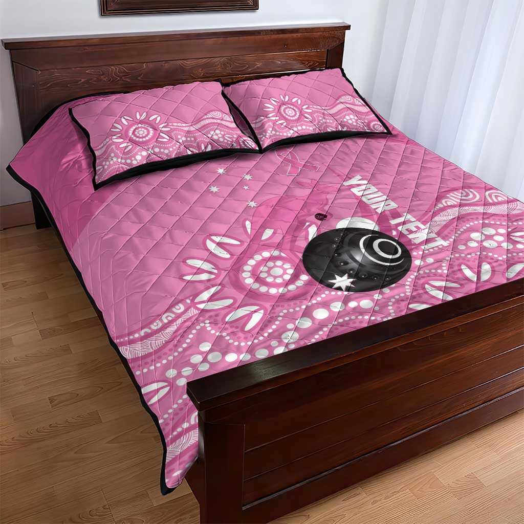 Custom Bowls Australia Breast Cancer Quilt Bed Set Pink Ribbon Kangaroo Aboriginal Art - Aussie Hoodie