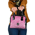 Custom Bowls Australia Breast Cancer Shoulder Handbag Pink Ribbon Kangaroo Aboriginal Art - Aussie Hoodie