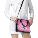 Custom Bowls Australia Breast Cancer Shoulder Handbag Pink Ribbon Kangaroo Aboriginal Art - Aussie Hoodie