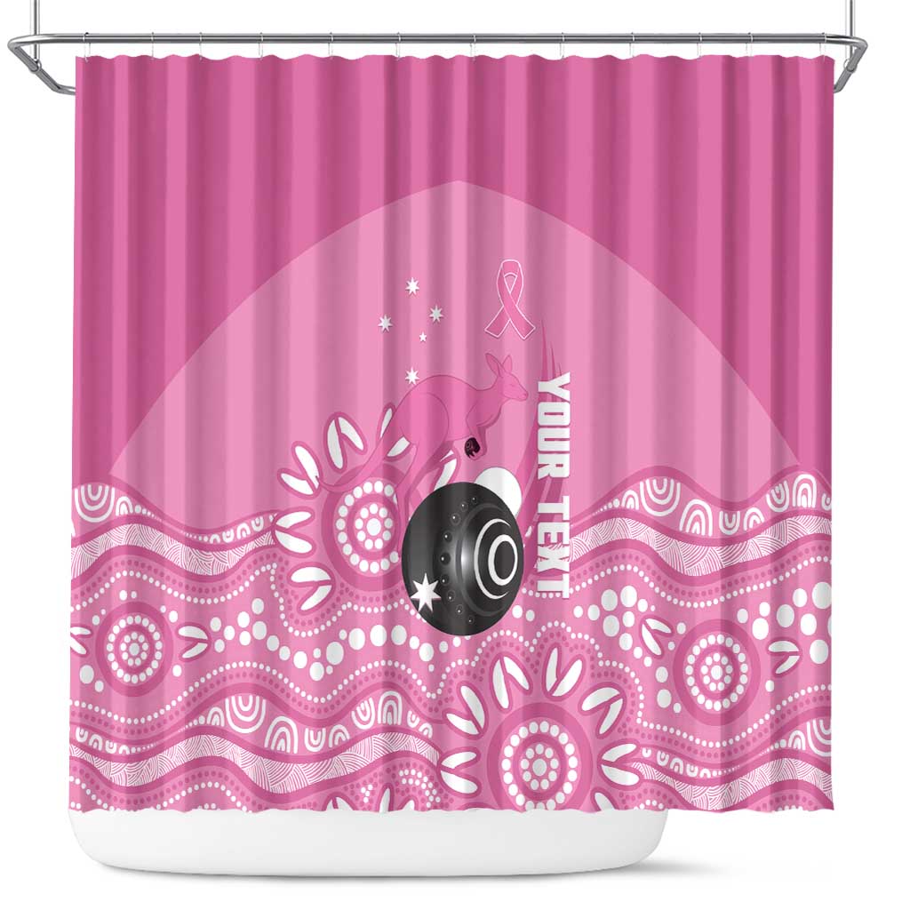 Custom Bowls Australia Breast Cancer Shower Curtain Pink Ribbon Kangaroo Aboriginal Art - Aussie Hoodie