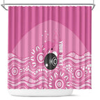 Custom Bowls Australia Breast Cancer Shower Curtain Pink Ribbon Kangaroo Aboriginal Art - Aussie Hoodie