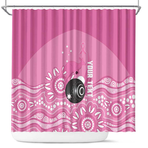 Custom Bowls Australia Breast Cancer Shower Curtain Pink Ribbon Kangaroo Aboriginal Art - Aussie Hoodie