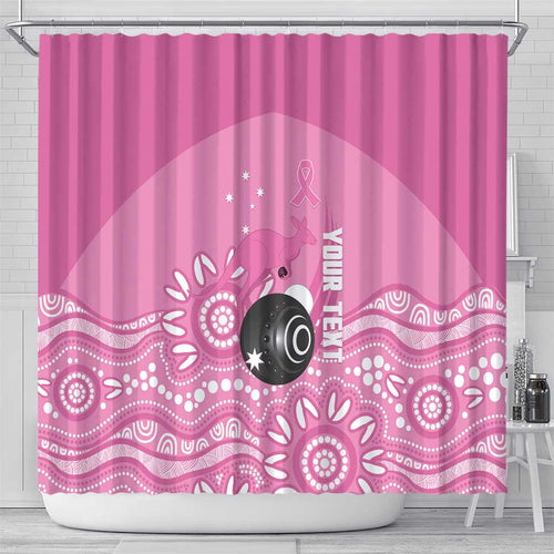 Custom Bowls Australia Breast Cancer Shower Curtain Pink Ribbon Kangaroo Aboriginal Art - Aussie Hoodie