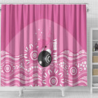 Custom Bowls Australia Breast Cancer Shower Curtain Pink Ribbon Kangaroo Aboriginal Art - Aussie Hoodie