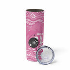Custom Bowls Australia Breast Cancer Skinny Tumbler Pink Ribbon Kangaroo Aboriginal Art - Aussie Hoodie