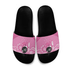 Custom Bowls Australia Breast Cancer Slide Sandals Pink Ribbon Kangaroo Aboriginal Art - Aussie Hoodie