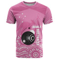 Custom Bowls Australia Breast Cancer T Shirt Pink Ribbon Kangaroo Aboriginal Art - Aussie Hoodie