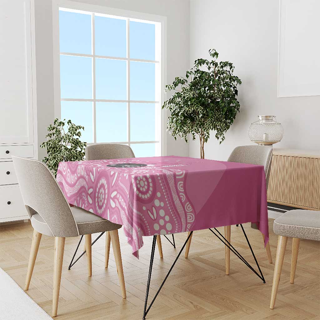 Custom Bowls Australia Breast Cancer Tablecloth Pink Ribbon Kangaroo Aboriginal Art - Aussie Hoodie