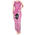 Custom Bowls Australia Breast Cancer Tank Maxi Dress Pink Ribbon Kangaroo Aboriginal Art - Aussie Hoodie
