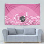 Custom Bowls Australia Breast Cancer Tapestry Pink Ribbon Kangaroo Aboriginal Art - Aussie Hoodie