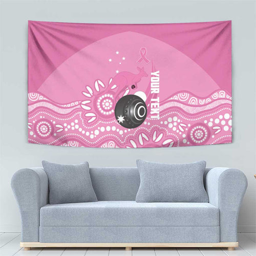 Custom Bowls Australia Breast Cancer Tapestry Pink Ribbon Kangaroo Aboriginal Art - Aussie Hoodie