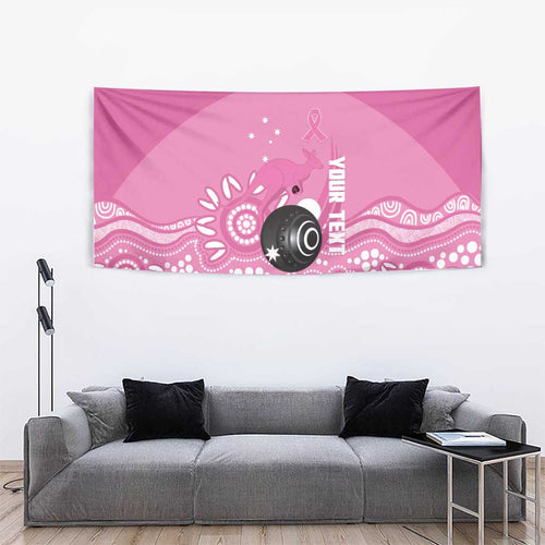 Custom Bowls Australia Breast Cancer Tapestry Pink Ribbon Kangaroo Aboriginal Art - Aussie Hoodie