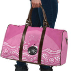 Custom Bowls Australia Breast Cancer Travel Bag Pink Ribbon Kangaroo Aboriginal Art - Aussie Hoodie