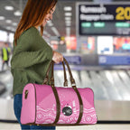 Custom Bowls Australia Breast Cancer Travel Bag Pink Ribbon Kangaroo Aboriginal Art - Aussie Hoodie