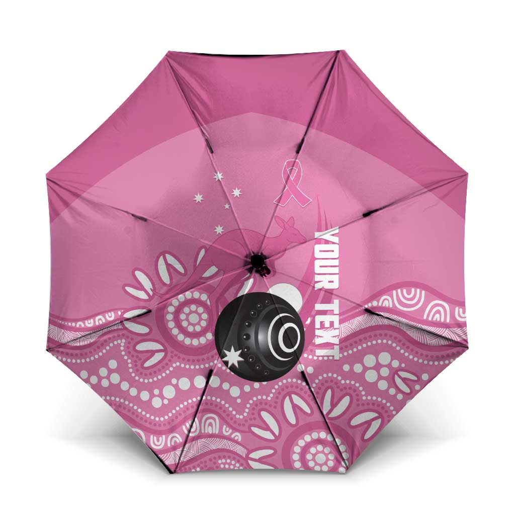 Custom Bowls Australia Breast Cancer Umbrella Pink Ribbon Kangaroo Aboriginal Art - Aussie Hoodie