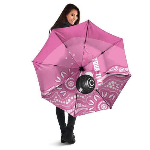 Custom Bowls Australia Breast Cancer Umbrella Pink Ribbon Kangaroo Aboriginal Art - Aussie Hoodie
