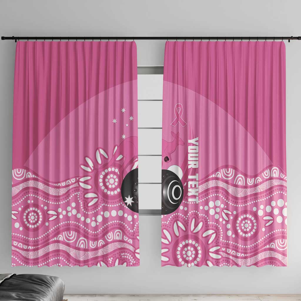 Custom Bowls Australia Breast Cancer Window Curtain Pink Ribbon Kangaroo Aboriginal Art - Aussie Hoodie