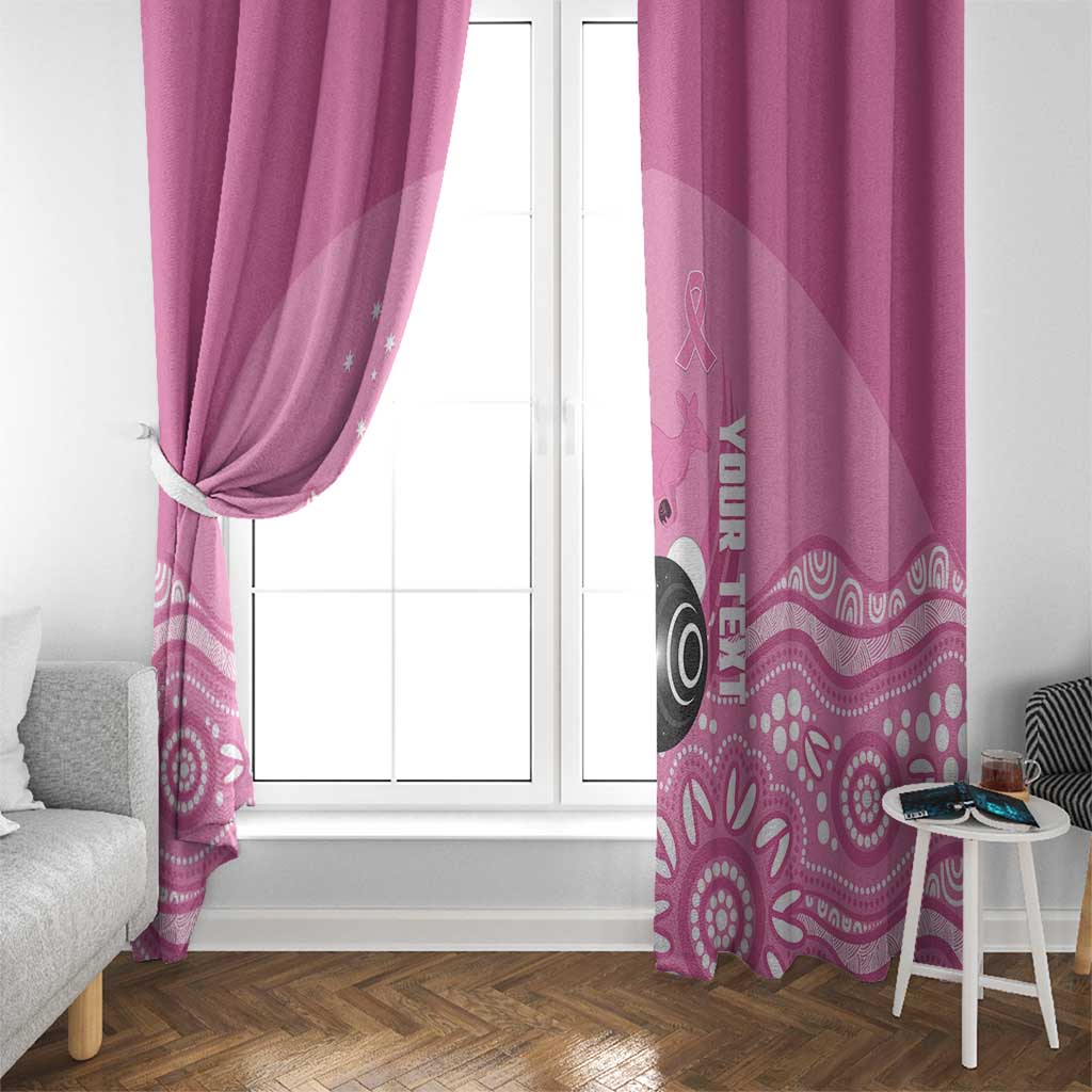 Custom Bowls Australia Breast Cancer Window Curtain Pink Ribbon Kangaroo Aboriginal Art - Aussie Hoodie