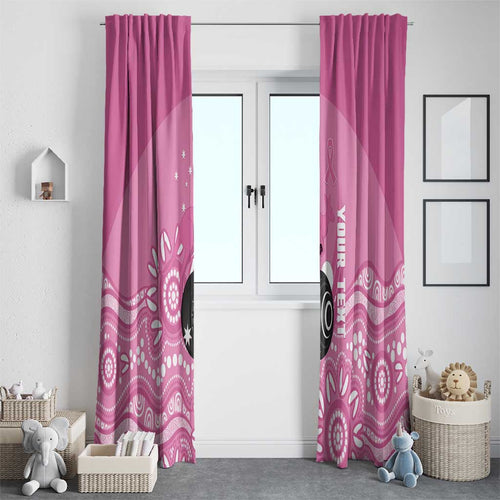 Custom Bowls Australia Breast Cancer Window Curtain Pink Ribbon Kangaroo Aboriginal Art - Aussie Hoodie