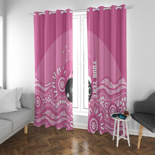 Custom Bowls Australia Breast Cancer Window Curtain Pink Ribbon Kangaroo Aboriginal Art - Aussie Hoodie