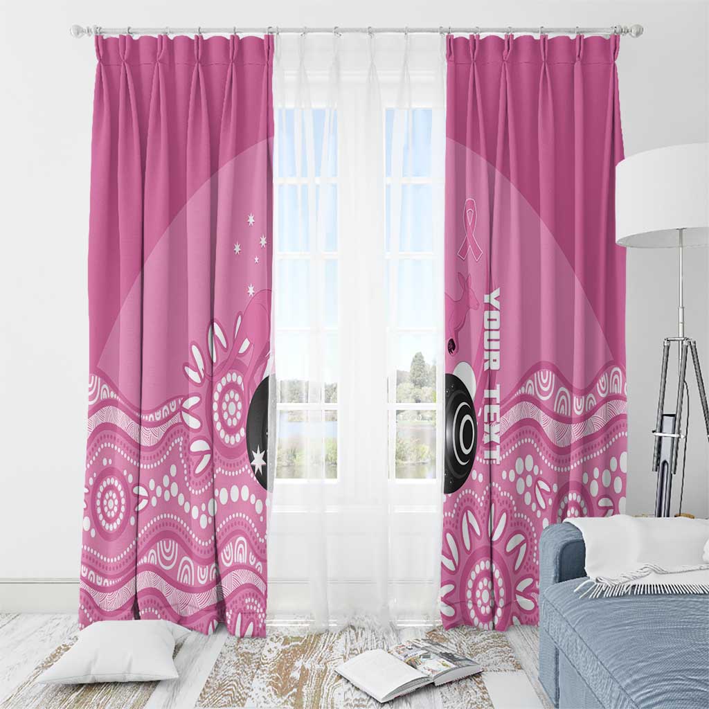 Custom Bowls Australia Breast Cancer Window Curtain Pink Ribbon Kangaroo Aboriginal Art - Aussie Hoodie