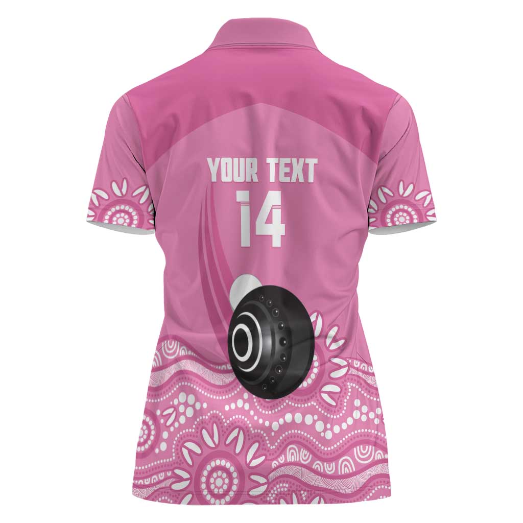 Custom Bowls Australia Breast Cancer Women Polo Shirt Pink Ribbon Kangaroo Aboriginal Art - Aussie Hoodie