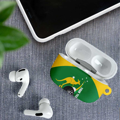 Custom Bowls Australia AirPods Case Aussie Kangaroo Aboriginal Art - Aussie Hoodie