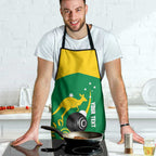 Custom Bowls Australia Apron Aussie Kangaroo Aboriginal Art - Aussie Hoodie