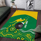 Custom Bowls Australia Area Rug Aussie Kangaroo Aboriginal Art - Aussie Hoodie