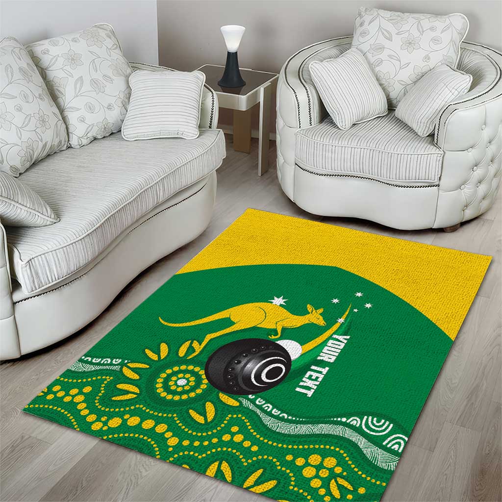 Custom Bowls Australia Area Rug Aussie Kangaroo Aboriginal Art - Aussie Hoodie