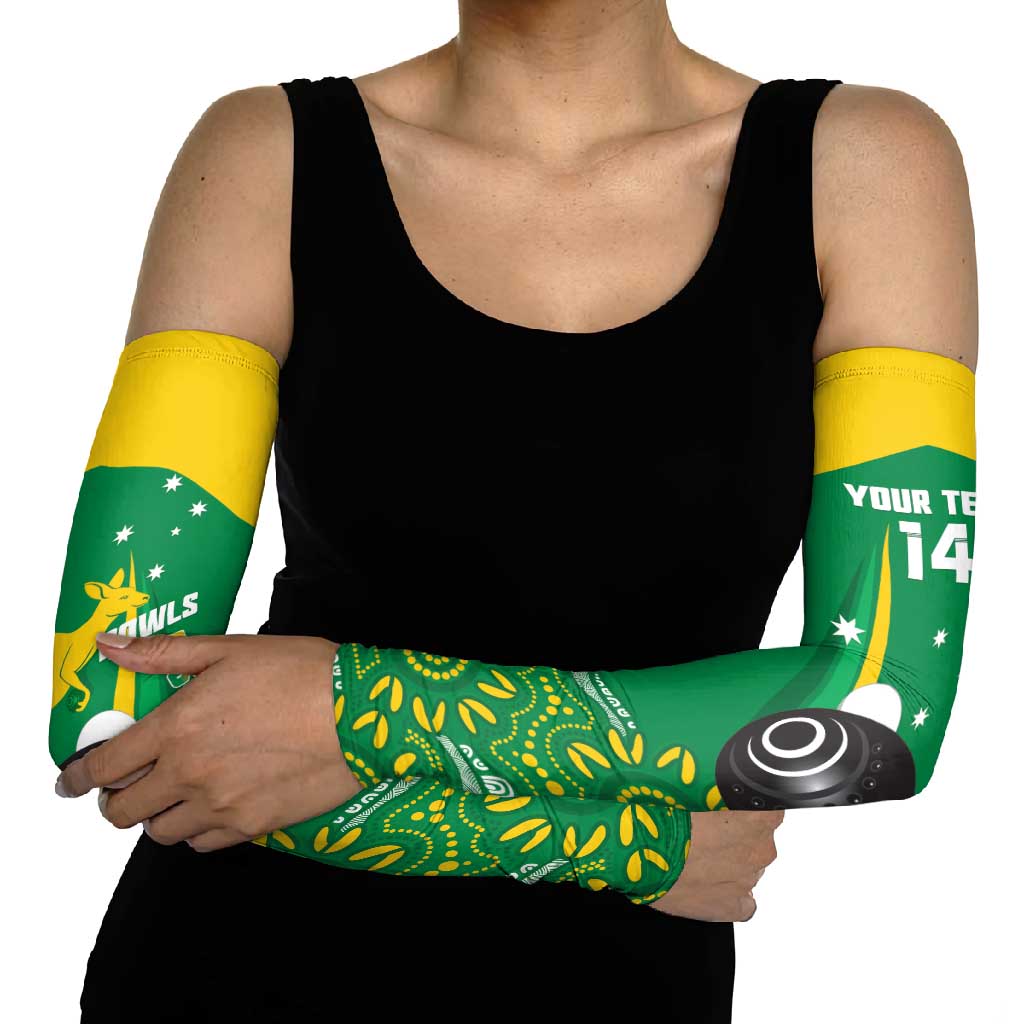 Custom Bowls Australia Arm Sleeves Aussie Kangaroo Aboriginal Art - Aussie Hoodie