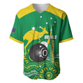 Custom Bowls Australia Baseball Jersey Aussie Kangaroo Aboriginal Art - Aussie Hoodie