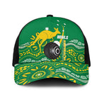 Bowls Australia Baseball Net Cap Aussie Kangaroo Aboriginal Art - Aussie Hoodie