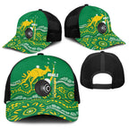 Bowls Australia Baseball Net Cap Aussie Kangaroo Aboriginal Art - Aussie Hoodie