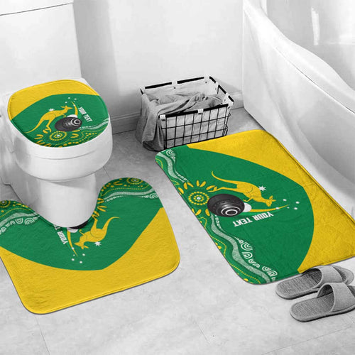 Custom Bowls Australia Bathroom Set Aussie Kangaroo Aboriginal Art - Aussie Hoodie