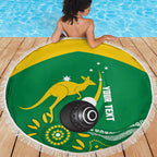 Custom Bowls Australia Beach Blanket Aussie Kangaroo Aboriginal Art - Aussie Hoodie