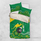 Custom Bowls Australia Bedding Set Aussie Kangaroo Aboriginal Art - Aussie Hoodie