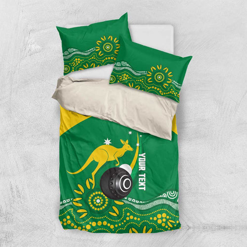 Custom Bowls Australia Bedding Set Aussie Kangaroo Aboriginal Art - Aussie Hoodie