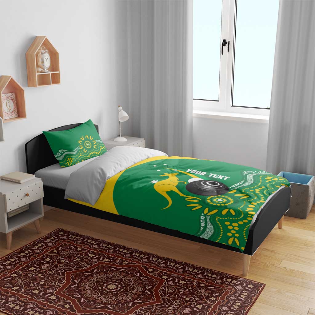 Custom Bowls Australia Bedding Set Aussie Kangaroo Aboriginal Art - Aussie Hoodie