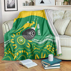 Custom Bowls Australia Blanket Aussie Kangaroo Aboriginal Art - Aussie Hoodie