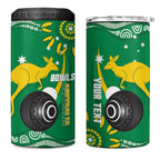 Custom Bowls Australia 4 in 1 Can Cooler Tumbler Aussie Kangaroo Aboriginal Art - Aussie Hoodie