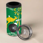Custom Bowls Australia 4 in 1 Can Cooler Tumbler Aussie Kangaroo Aboriginal Art - Aussie Hoodie