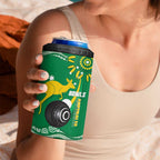 Custom Bowls Australia 4 in 1 Can Cooler Tumbler Aussie Kangaroo Aboriginal Art - Aussie Hoodie