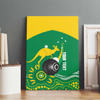 Custom Bowls Australia Canvas Wall Art Aussie Kangaroo Aboriginal Art - Aussie Hoodie