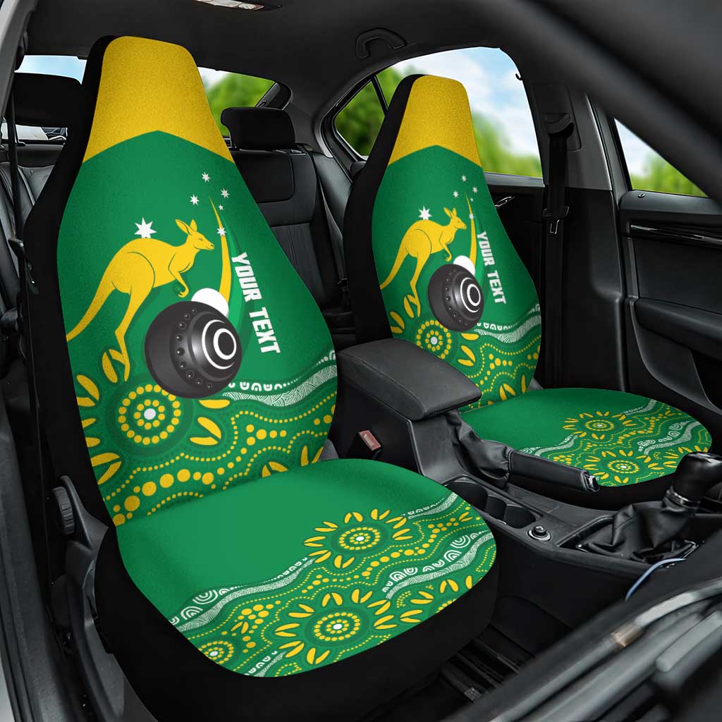 Custom Bowls Australia Car Seat Cover Aussie Kangaroo Aboriginal Art - Aussie Hoodie