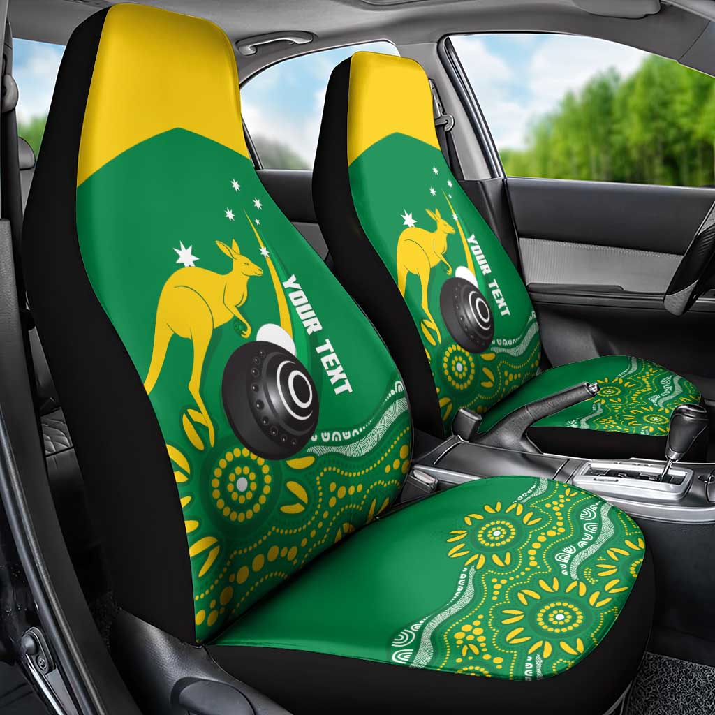Custom Bowls Australia Car Seat Cover Aussie Kangaroo Aboriginal Art - Aussie Hoodie
