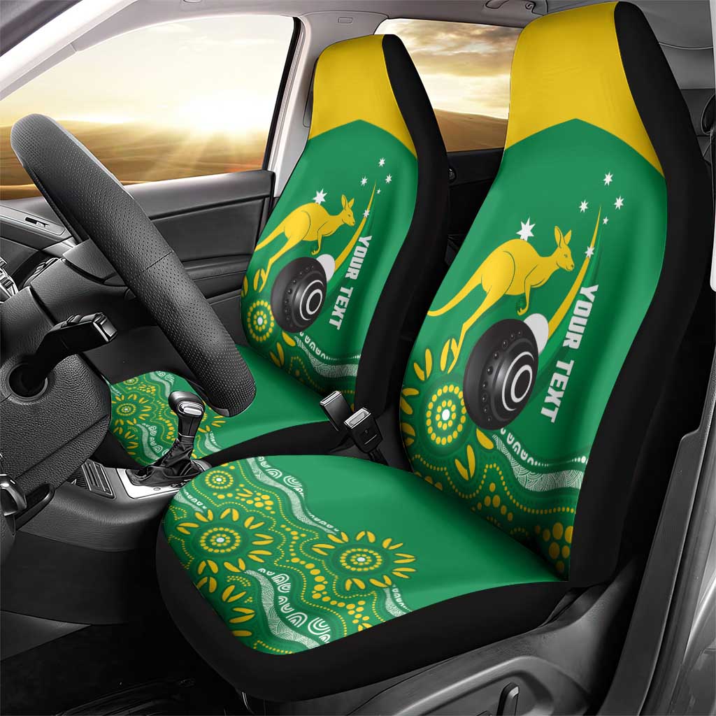 Custom Bowls Australia Car Seat Cover Aussie Kangaroo Aboriginal Art - Aussie Hoodie