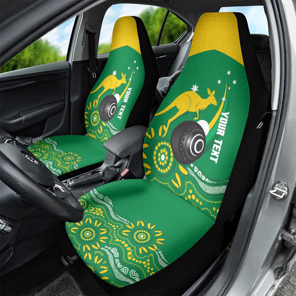 Custom Bowls Australia Car Seat Cover Aussie Kangaroo Aboriginal Art - Aussie Hoodie