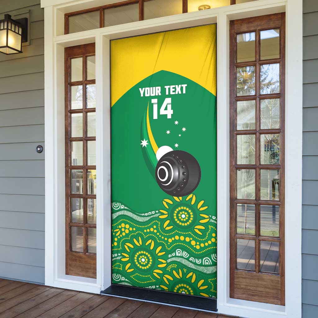 Custom Bowls Australia Door Cover Aussie Kangaroo Aboriginal Art - Aussie Hoodie